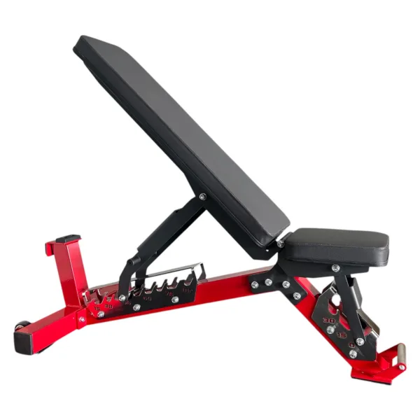 Heavy-Duty Adjustable Weight Bench - Red