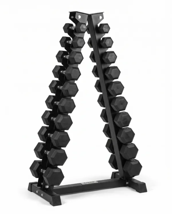 HEX Dumbbell Set 1 - 10 kg with Rack
