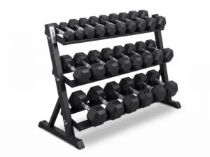 HEX Dumbbell Set + Free Rack